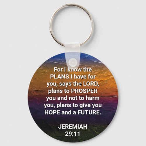 Christian I KNOW THE PLANS Jeremiah 2911 Keychain