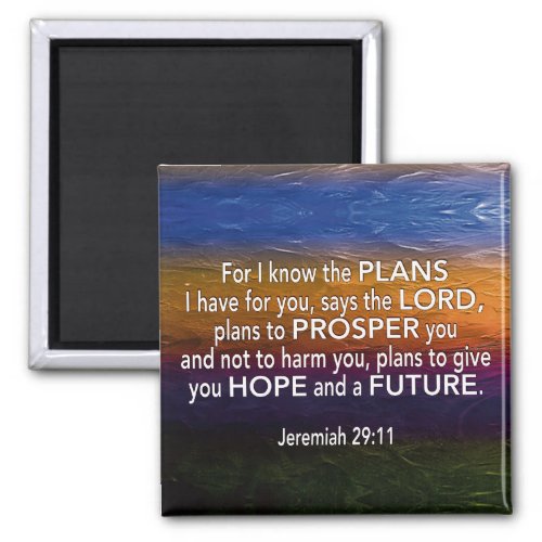 Christian  I KNOW THE PLANS  Jeremiah 2911 Magnet