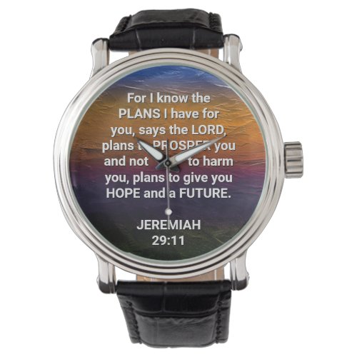 Christian I KNOW THE PLANS Jeremiah 2911 Watch