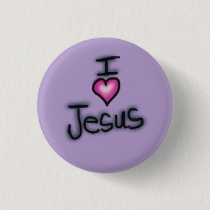 Christian I Love Jesus I Heart Jesus Button