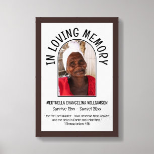 Christian IN LOVING MEMORY Photo Funeral Framed Art