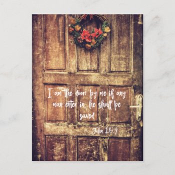 Christian Inspiration: I Am The Door Bible Verse Postcard by Christian_Quote at Zazzle