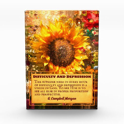 Christian Inspiration With W Morris Sunflowers Photo Block