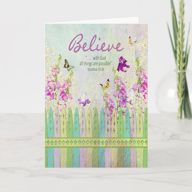 Christian Inspirational - All things are Possible Card (Front)