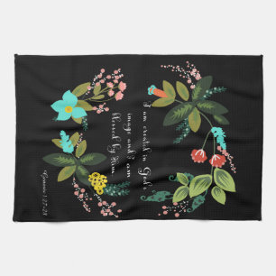 Christian Inspirational Art - Genesis 1:27-28 Towel