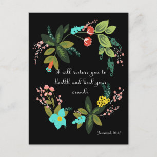 Christian inspirational Art - Jeremiah 30:17 Postcard
