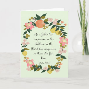 Christian inspirational Art - Psalm 103:13 Holiday Card