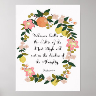 Christian inspirational Art - Psalm 91:1 Poster