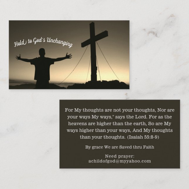 Christian Inspirational Bible Religious Business Card (Front/Back)