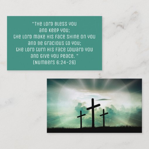 Christian Inspirational Bible Religious Cross Business Card | Zazzle