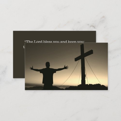 Christian Inspirational Bible Religious Cross Business Card