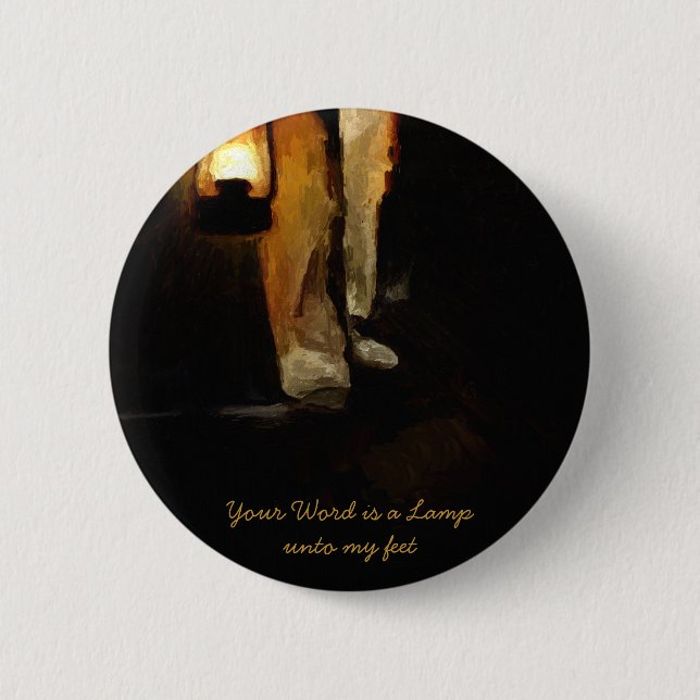 Christian Inspirational Bible Verse Encouragement Button (Front)