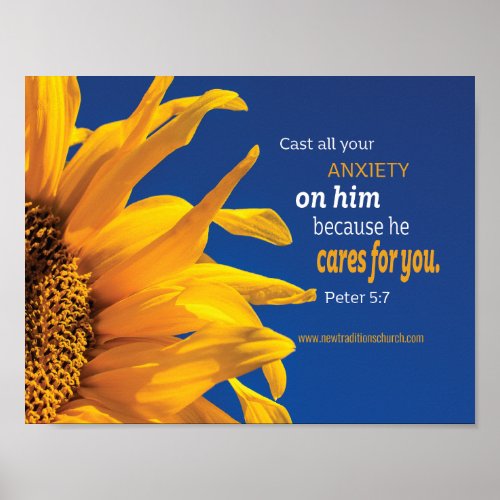 Christian Inspirational Bible Verse Quote Poster