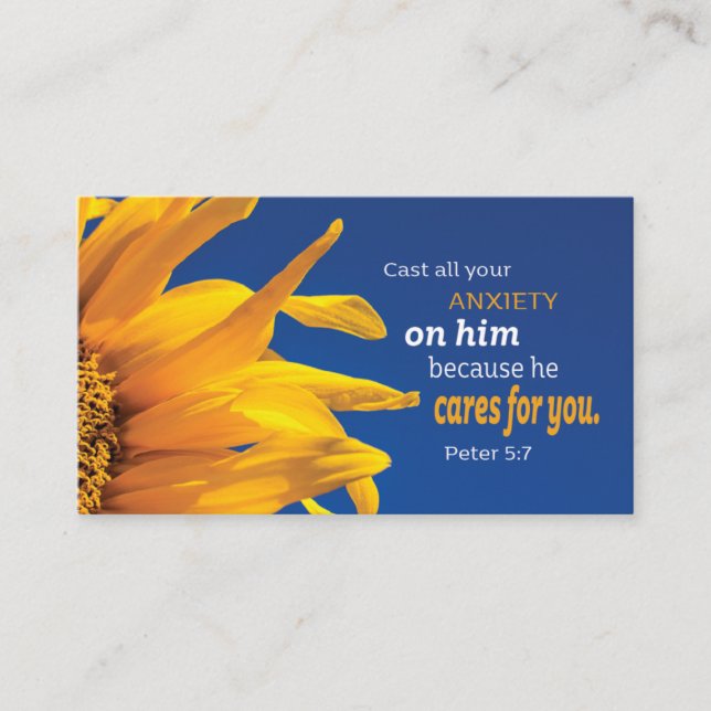 Christian Inspirational Bible Verse Religious Business Card (Front)