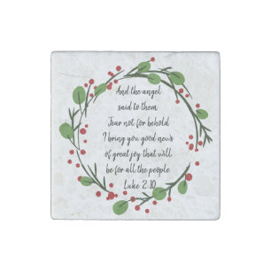 Christian Inspirational Christmas Scripture Stone Magnet