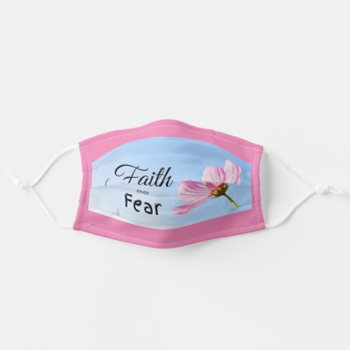 Christian Inspirational Faith Over Fear Religious Adult Cloth Face Mask