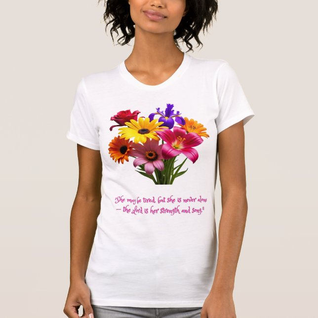 Christian Inspirational Floral Mother T-Shirt (Front)