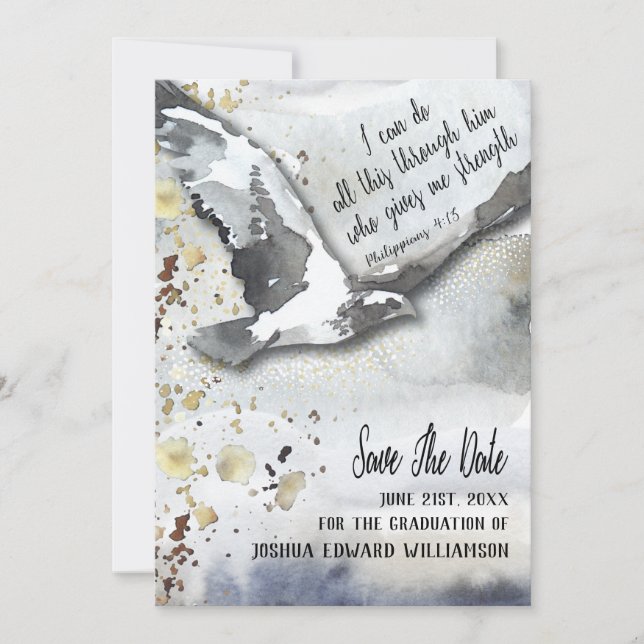 Christian Inspirational Graduation Save the Date (Front)
