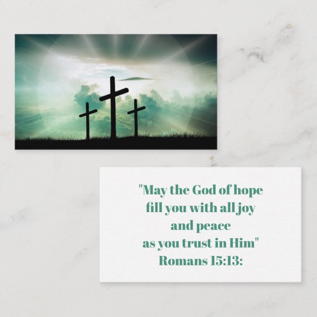 Christian Inspirational Hope Bible Religious Cross Business Card (Front/Back)