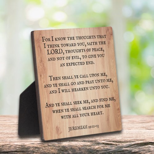  Christian Inspirational Jeremiah 2911 Scripture  Plaque