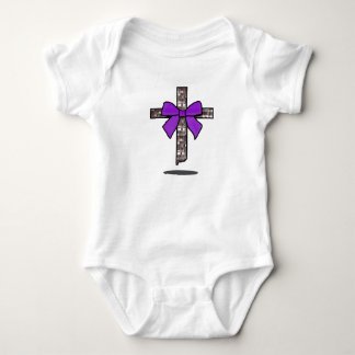 Christian Inspired Floating Cross Baby Bodysuit