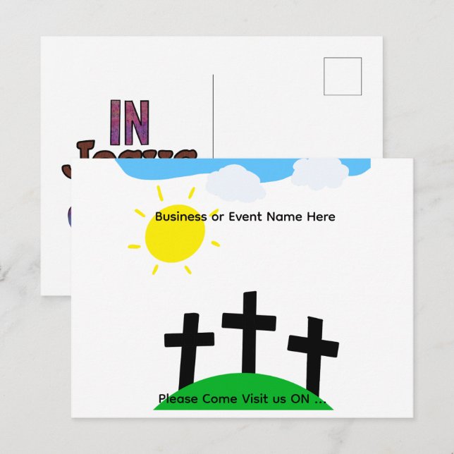 Christian Inspired SAVE THE DATE  Announcement Postcard (Front/Back)