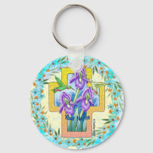 Christian Iris Cross keychain