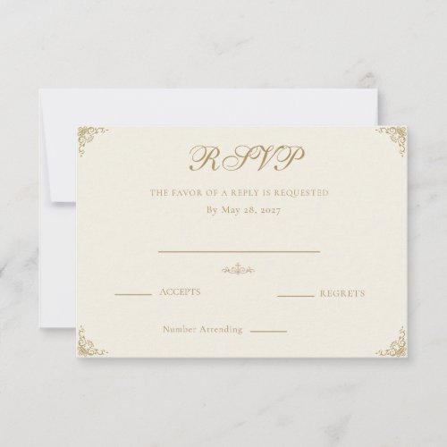 Christian Ivory &amp; Antique Gold Wedding Response