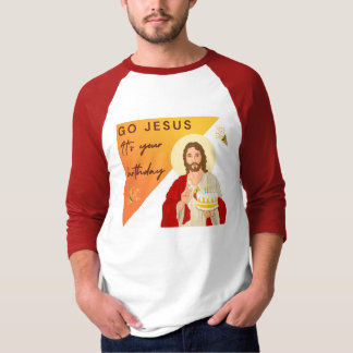 Christian Jesus Birthday Christmas Raglan T-Shirt