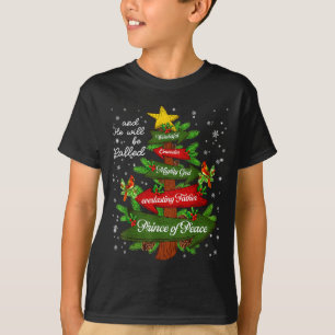 Christian Jesus Christmas Tree Pajamas Xmas Men Wo T-Shirt