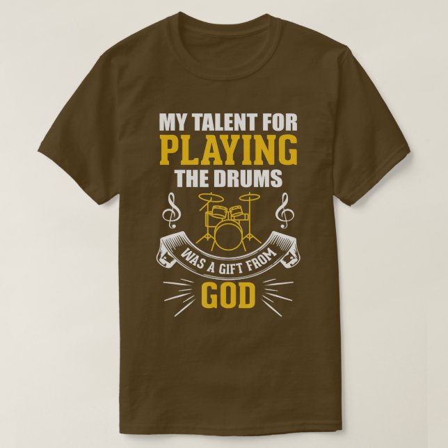 Christian Jesus Drummer Quote Saying  Gift s Men  T-Shirt (Design Front)