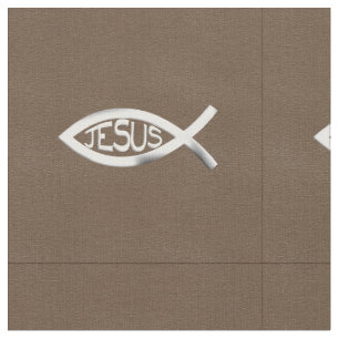 Christian Jesus Fish Fabric