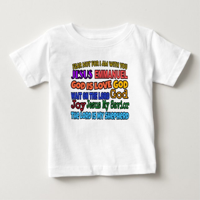 Christian Jesus God Graffiti Print. Christian Baby T-Shirt (Front)