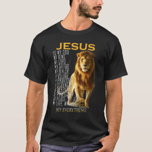Christian Jesus Is My God King My Lord My Savior L T-Shirt