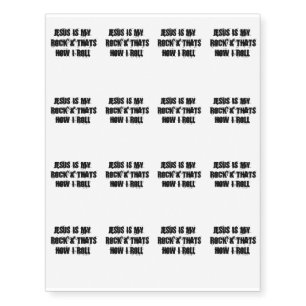 Christian JESUS IS MY ROCK & THATS HOW I ROLL Temporary Tattoos