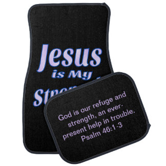 Christian Jesus Is My Strength Car Floor Mat Set