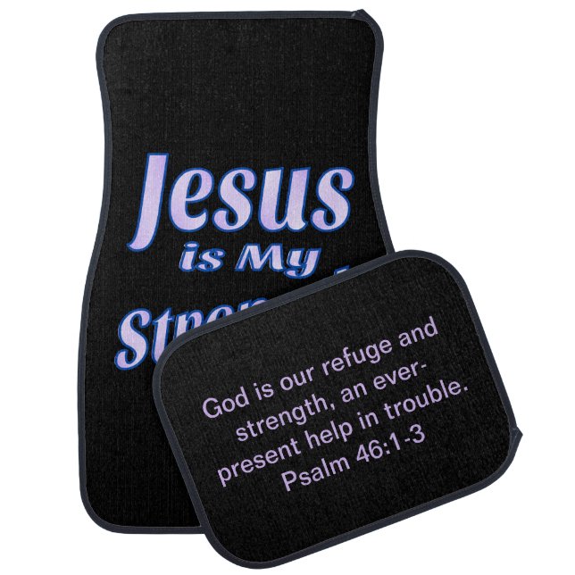 Christian Jesus Is My Strength Car Floor Mat Set (Set)