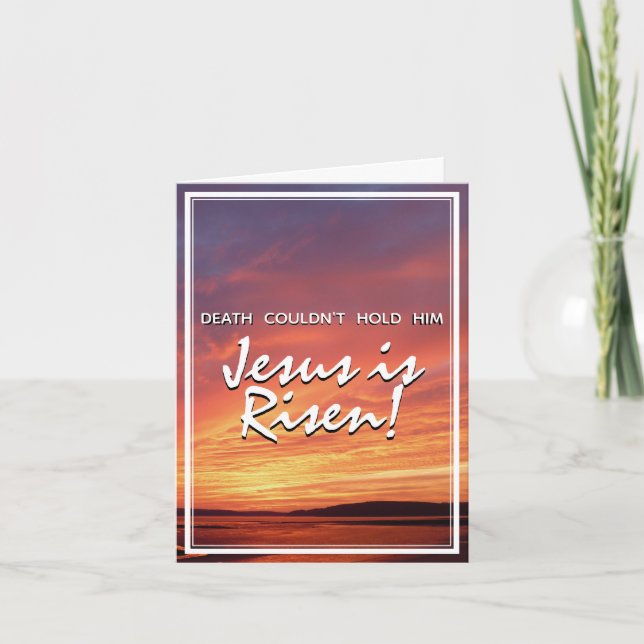 Christian JESUS IS RISEN Easter Holiday Card (Front)