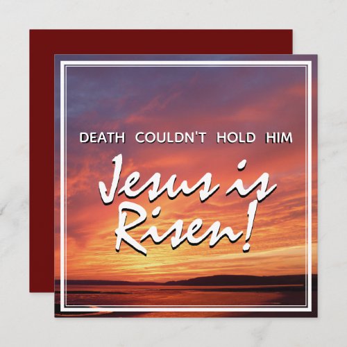 Christian JESUS IS RISEN Easter Holiday Card