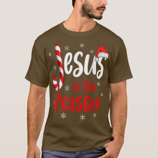 Christian Jesus Is The Reason Candy Cane Religious T-Shirt