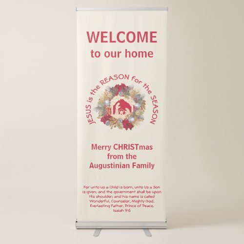 Christian JESUS IS THE REASON Christmas Retractable Banner