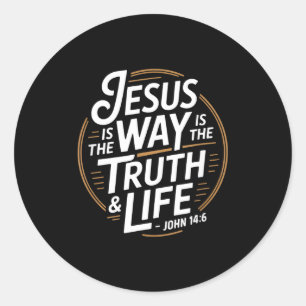 Christian Jesus Is The Way Is The Truth And Life J Classic Round Sticker