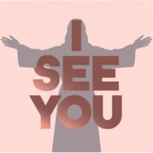 Christian Jesus is Watching you, Jesus I See You Sticker