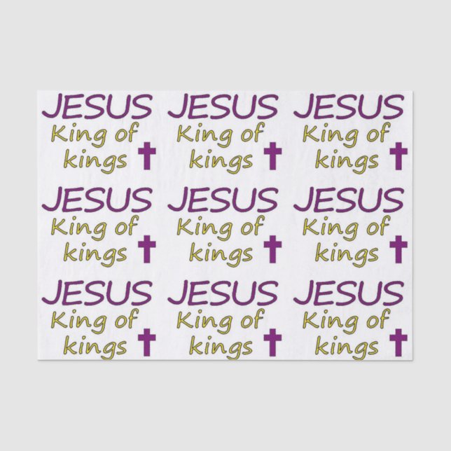 Christian Jesus King of kings Tissue Paper (Front)
