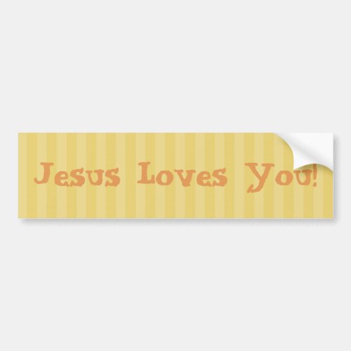Christian Jesus Loves You Bumper Sticker