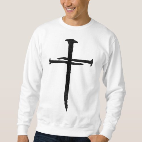 Christian Jesus Nail Cross Sweatshirt