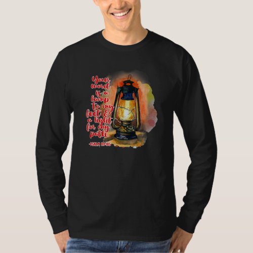Christian Jesus  Psalm 119105 Your World Is A Lamp T_Shirt