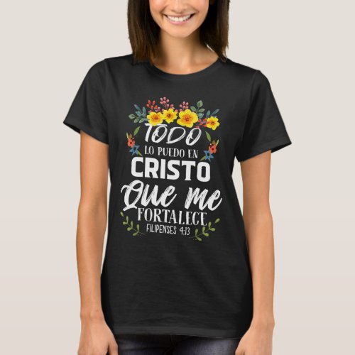 Christian Jesus Spanish Gifts Women Religious Bibl T_Shirt