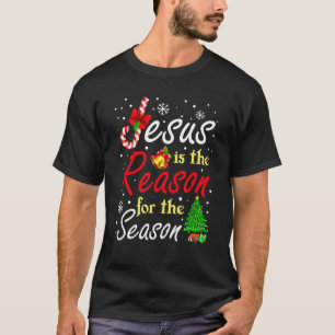 Christian Jesus The Reason Christmas Stocking Stuf T-Shirt