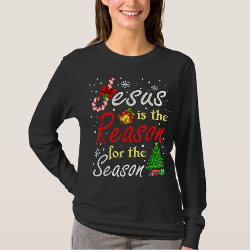Christian Jesus The Reason Christmas Stocking Stuf T_Shirt